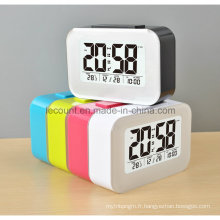 Horloge de bureau numérique LCD avec affichage Calendrier et Modes de rétroéclairage optionnels (LC835)